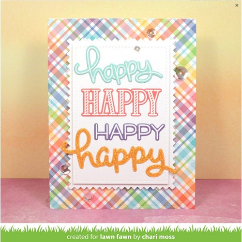 Simon Says Stamp! Lawn Fawn HAPPY HAPPY HAPPY Clear Stamps LF1334