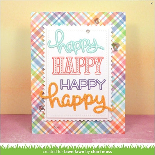 Simon Says Stamp! Lawn Fawn HAPPY HAPPY HAPPY Clear Stamps LF1334