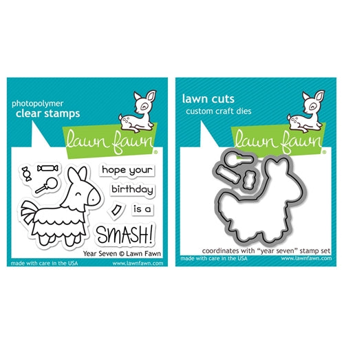 Simon Says Stamp! Lawn Fawn SET LF17SETYS YEAR SEVEN Clear Stamps and Dies