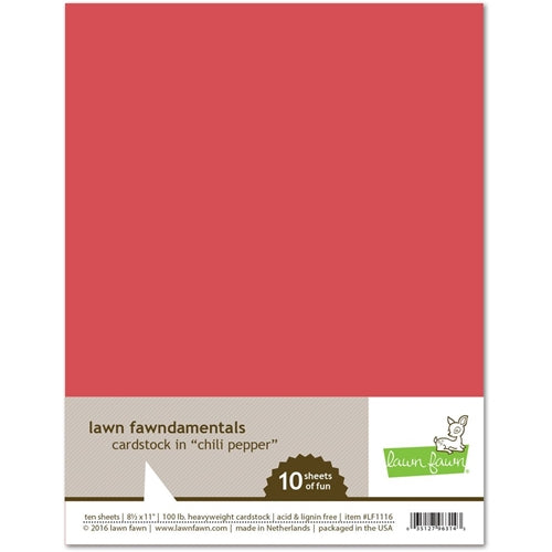 Simon Says Stamp! Lawn Fawn CHILI PEPPER Cardstock LF1116