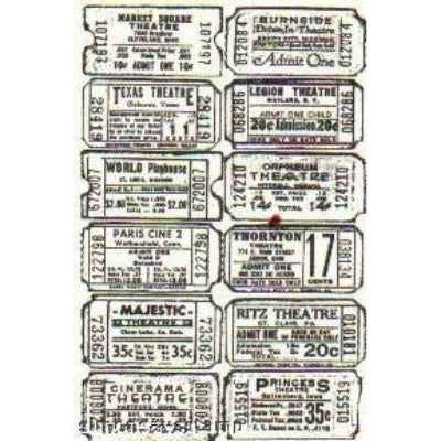 Simon Says Stamp! Tim Holtz Cling Rubber ATC Stamp TICKET COM007