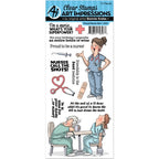 Simon Says Stamp! Art Impressions PROUD NURSE Clear Stamp Set 4899