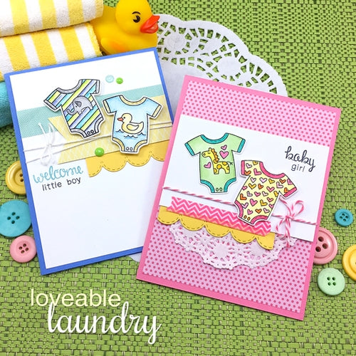 Simon Says Stamp! Newton's Nook Designs LOVABLE LAUNDRY Clear Stamps 20170301