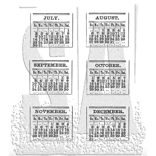 Tim Holtz Cling Rubber Stamps CALENDAR 2 Two CMS035