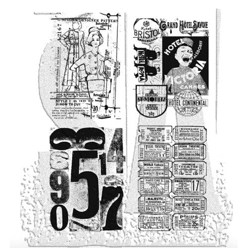Simon Says Stamp! Tim Holtz Cling Rubber Stamps CLASSIC COLLAGES CMS041