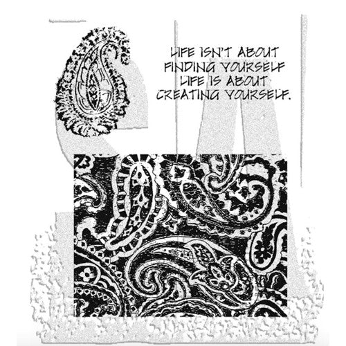 Simon Says Stamp! Tim Holtz Cling Rubber Stamps PAISLEY PRINTS CMS011