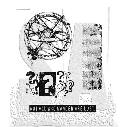Simon Says Stamp! Tim Holtz Cling Rubber Stamps WORLD TRAVELER CMS027
