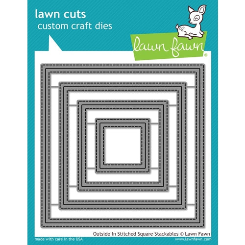 Simon Says Stamp! Lawn Fawn OUTSIDE IN STITCHED SQUARE STACKABLES Lawn Cuts LF1443