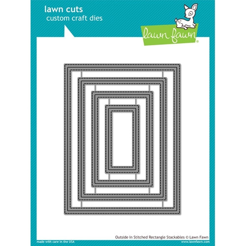Simon Says Stamp! Lawn Fawn OUTSIDE IN STITCHED RECTANGLE STACKABLES Lawn Cuts LF1442