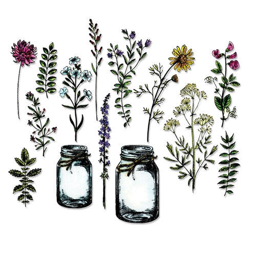 Simon Says Stamp! Tim Holtz Sizzix Framelits FLOWER JAR Wafer Thin Die Set 662270