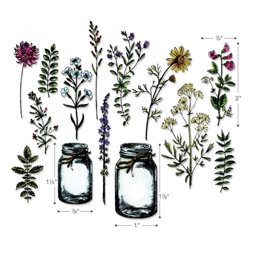Simon Says Stamp! Tim Holtz Sizzix Framelits FLOWER JAR Wafer Thin Die Set 662270