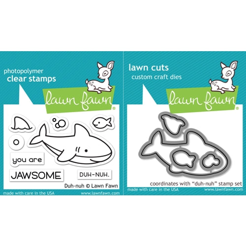 Simon Says Stamp! Lawn Fawn SET LF17SETDN DUH-NUH Clear Stamps and Dies