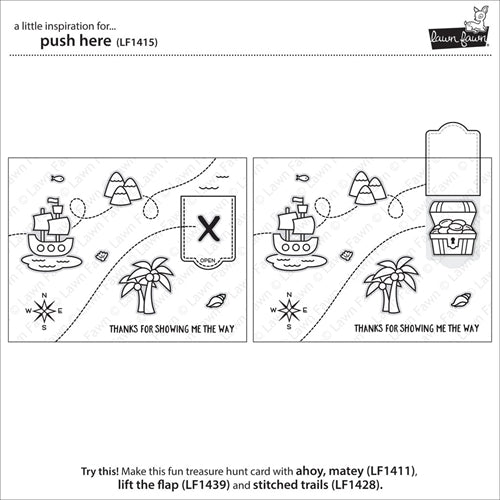 Simon Says Stamp! Lawn Fawn PUSH HERE Clear Stamps LF1415