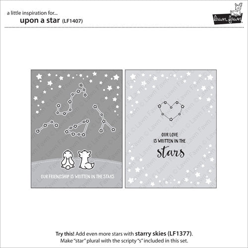 Simon Says Stamp! Lawn Fawn UPON A STAR Clear Stamps LF1407