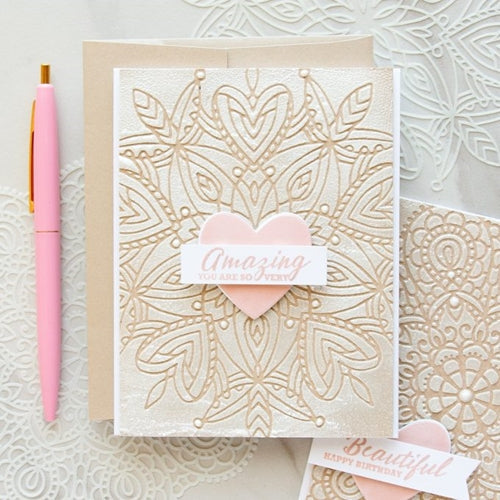 Simon Says Stamp! Simon Says Stamp Stencil HEART MANDALA SSST121393