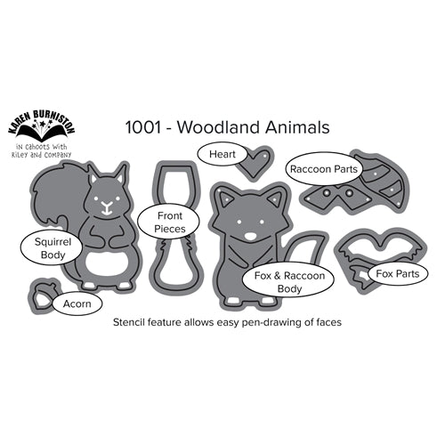Simon Says Stamp! Karen Burniston WOODLAND ANIMALS Die Set 1001
