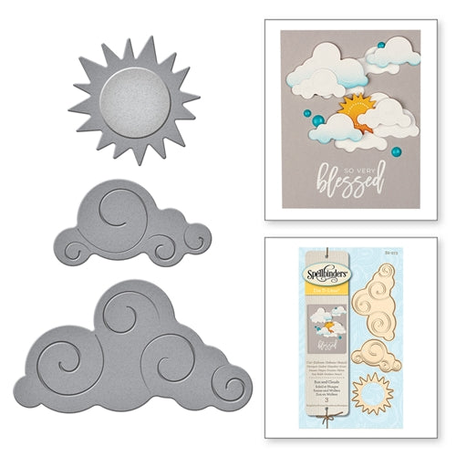 Simon Says Stamp! S2 273 Spellbinders SUN AND CLOUDS Etched Dies