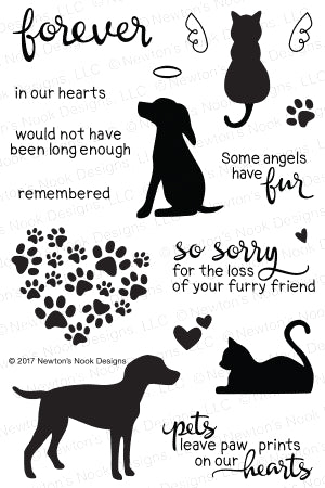Simon Says Stamp! Newton's Nook Designs FURR-EVER FRIENDS Clear Stamp Set 20170601