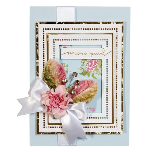 Simon Says Stamp! S5 308 Spellbinders HEMSTITCH RECTANGLES Etched Dies Venise Lace by Becca Feeken