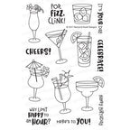 Simon Says Stamp! Newton's Nook Designs COCKTAIL MIXER Clear Stamp Set NN1707S02