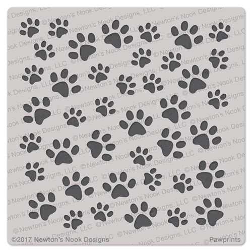 Simon Says Stamp! Newton's Nook Designs PAWPRINTS Stencil NN1707T01