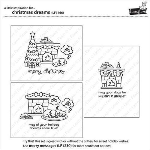 Simon Says Stamp! Lawn Fawn CHRISTMAS DREAMS Clear Stamps LF1466