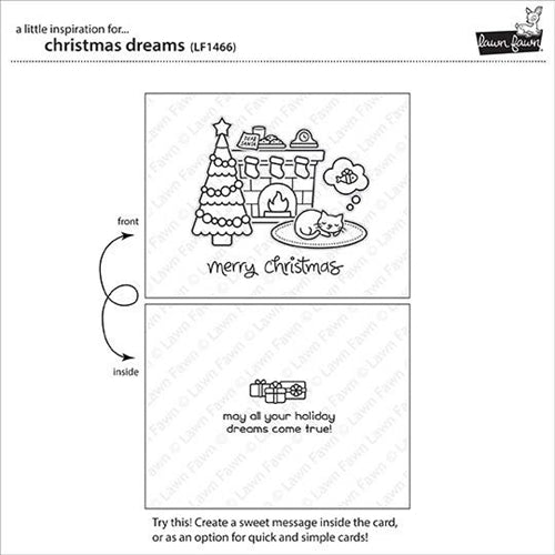 Simon Says Stamp! Lawn Fawn CHRISTMAS DREAMS Clear Stamps LF1466