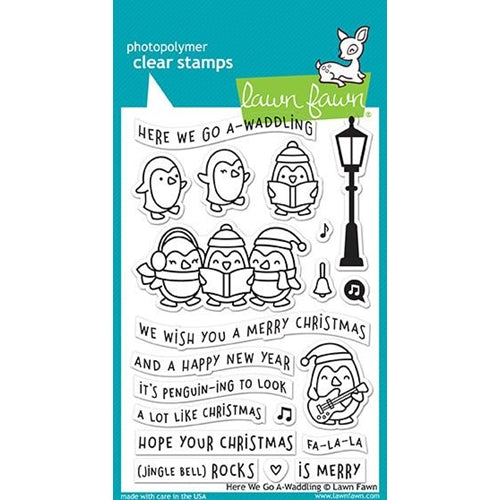 Simon Says Stamp! Lawn Fawn HERE WE GO A-WADDLING Clear Stamps LF1468