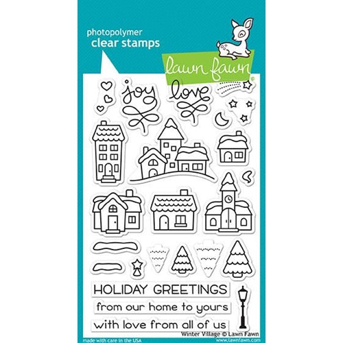 Simon Says Stamp! Lawn Fawn WINTER VILLAGE Clear Stamps LF1472