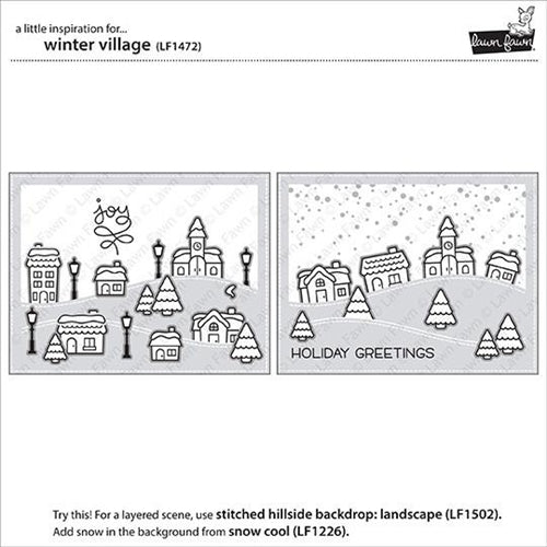 Simon Says Stamp! Lawn Fawn WINTER VILLAGE Clear Stamps LF1472
