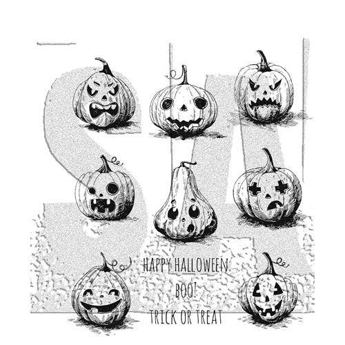Simon Says Stamp! Tim Holtz Cling Rubber Stamps PUMPKINHEAD CMS309