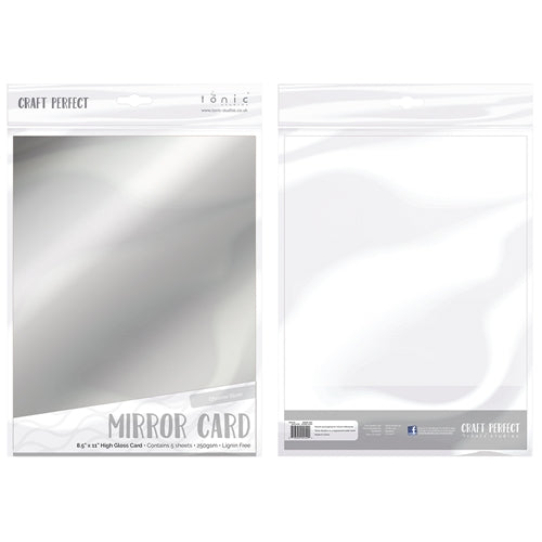 Simon Says Stamp! Tonic CHROME SILVER Mirror Card Gloss Cardstock 9452E