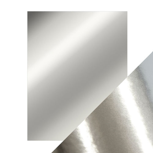 Shine SILVER - Shimmer Metallic Card Stock Paper - 8.5 x 11 - 92lb