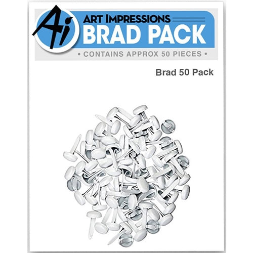 Simon Says Stamp! Art Impressions WHITE BRADS Pack of 50 Wiggle Wobbles 4968