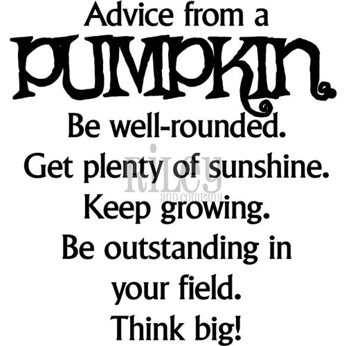 Simon Says Stamp! Riley And Company Funny Bones ADVICE FROM A PUMPKIN Cling Rubber Stamp RWD 596
