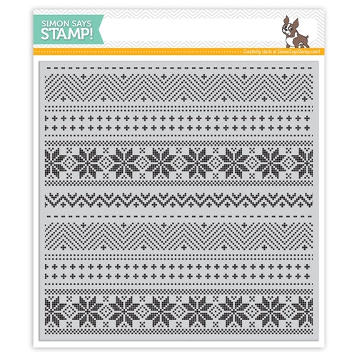 Simon Says Stamp! Simon Says Cling Rubber Stamp CHRISTMAS SWEATER BACKGROUND SSS101756