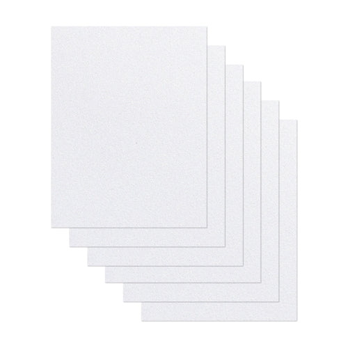 Simon Says Stamp 6 Sheets 8.5x 11 Cardstock WHITE GLITTER WG64017