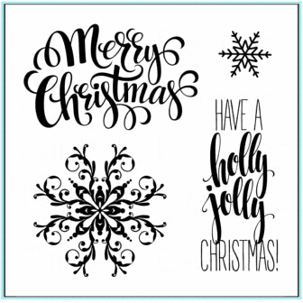 Simon Says Stamp! Gina K Designs HOLLY JOLLY Clear Stamps 9766