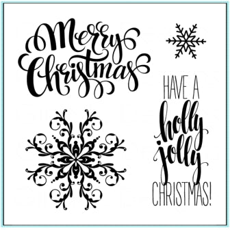 Simon Says Stamp! Gina K Designs HOLLY JOLLY Clear Stamps 9766