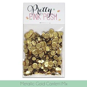 Pretty Pink Posh Metallic Gold Confetti Pretty Pink Posh Metallic Gold Confetti