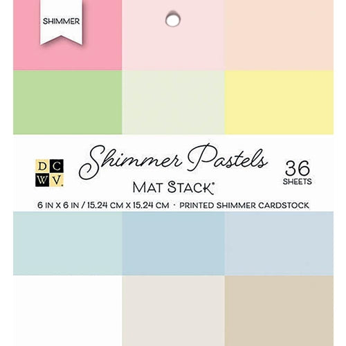 Simon Says Stamp! DCWV 6 x 6 SHIMMER PASTELS Cardstock Stack PS-006-00135