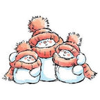 Simon Says Stamp! Penny Black Rubber Stamp SNOWY FAMILY 2526K