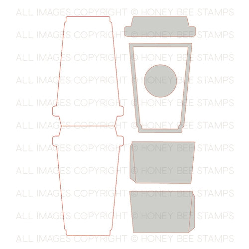 Simon Says Stamp! Honey Bee COFFEE CUP CARD Dies HBDS-CC