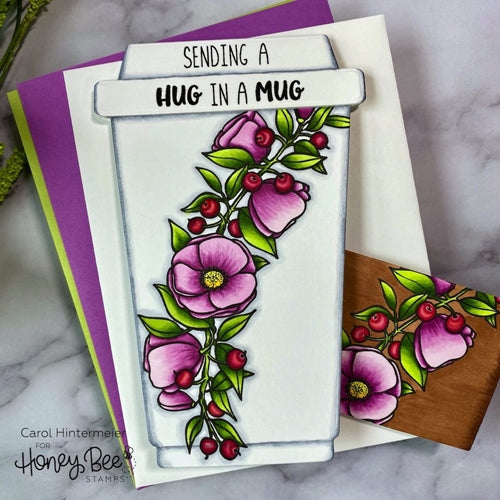 Simon Says Stamp! Honey Bee COFFEE CUP CARD Dies HBDS-CC | color-code:ALT01