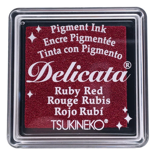 Tsukineko Delicata Pigment Ink Pad - Ruby Red / Small