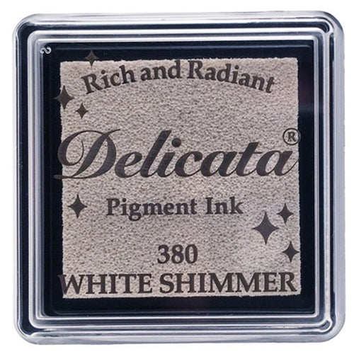 Simon Says Stamp! Tsukineko Delicata SMALL WHITE SHIMMER Ink Pad DESML380