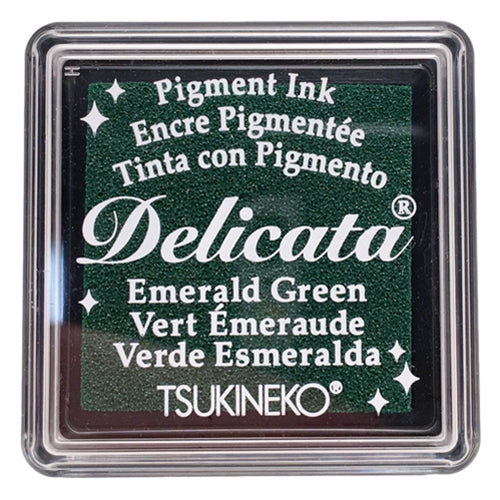 Tsukineko Delicata Metallic Ink Pad - Emerald Green - niconeco zakkaya