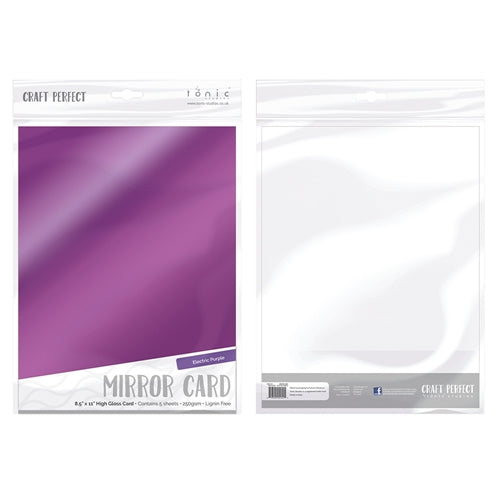 Simon Says Stamp! Tonic ELECTRIC PURPLE Mirror Card Gloss Cardstock 9455E