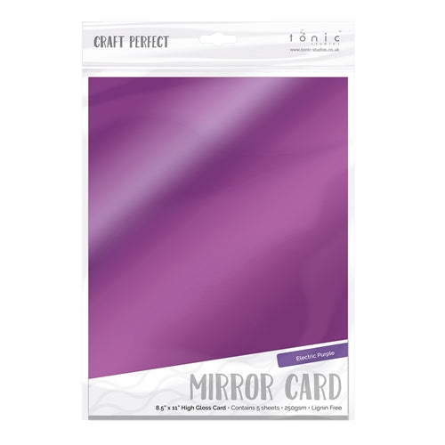 Simon Says Stamp! Tonic ELECTRIC PURPLE Mirror Card Gloss Cardstock 9455E