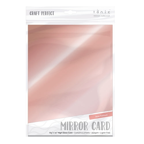 Simon Says Stamp! Tonic ROSE PLATINUM Mirror Card Gloss Cardstock 9456E